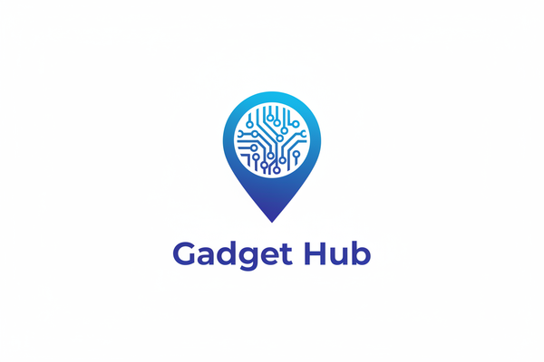 Gadget Hub Logo - Unique Blue Retry